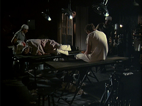 Hawkeye and Trapper in an empty O.R.