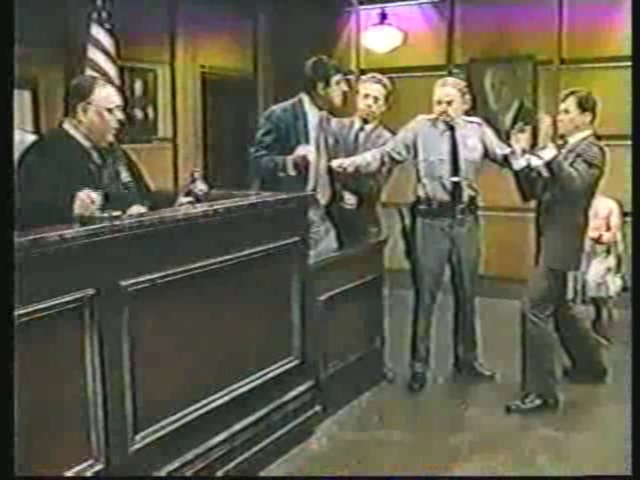 Still from the AfterMASH episode Trials showing Kilnger and Flagg.