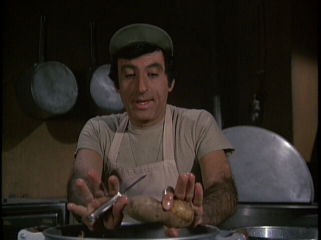 Still from the MASH episode Some 38th Parallels showing Klinger.