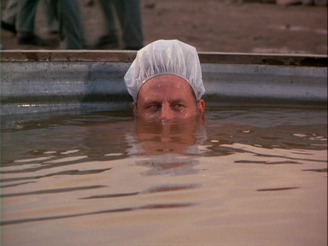 Still from the MASH episode The Consultant showing Colonel Blake.