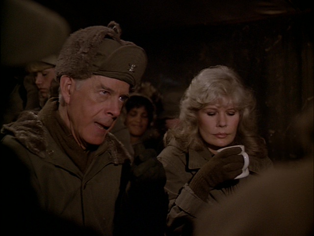 Still from the MASH episode Lend a Hand showing Colonel Potter and Margaret.