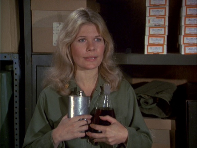 Still from the MASH episode Alcoholics Unanimous showing Margaret