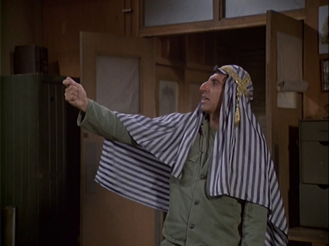Still from the MASH episode War of Nerves showing Klinger.