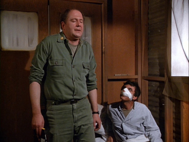 Still from the MASH episode Operation Friendship showing Charles and Klinger.