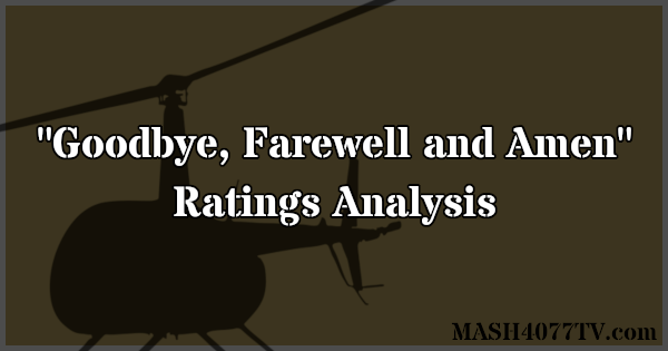Learn about ratings for the M*A*S*H series finale.