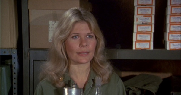 Still from the MASH episode Alcoholics Unanimous showing Margaret.