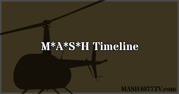 An attempt to create a M*A*S*H timeline.