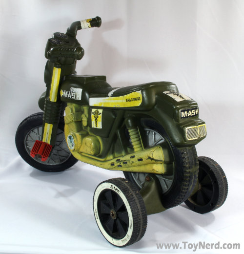 Picture of a M*A*S*H ride on motorcycle toy