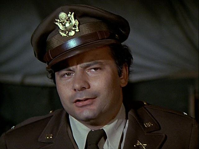 Still from the MASH episode LIP (Local Indigenous Personnel) showing Burt Young as Lt. Willis.