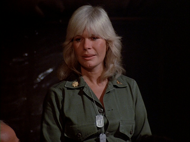 Still from the MASH episode Goodbye, Farewell and Amen showing Margaret.
